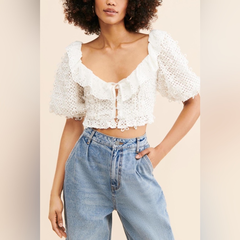 For Love And Lemons Cassie Crop Top Size XS NWT